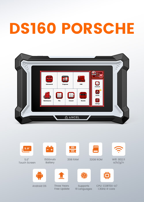 OBD2 ポルシェ用診断機 ANCEL DS160 スキャナー ANCEL DS160 Bidirectional Scanner OBD2 Diagnostic Tool Fit