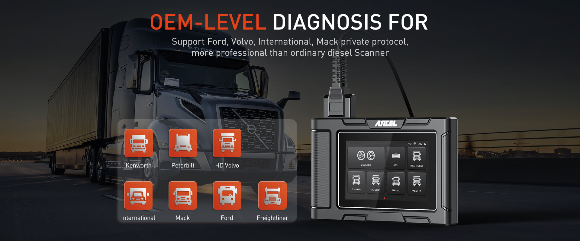 HD3100 is a diagnostic tool of the American diesel vehicle market